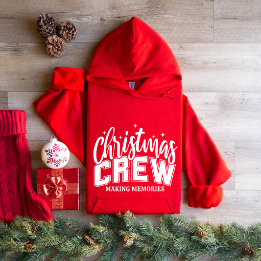 Christmas Crew - Making Memories Red Hoodie