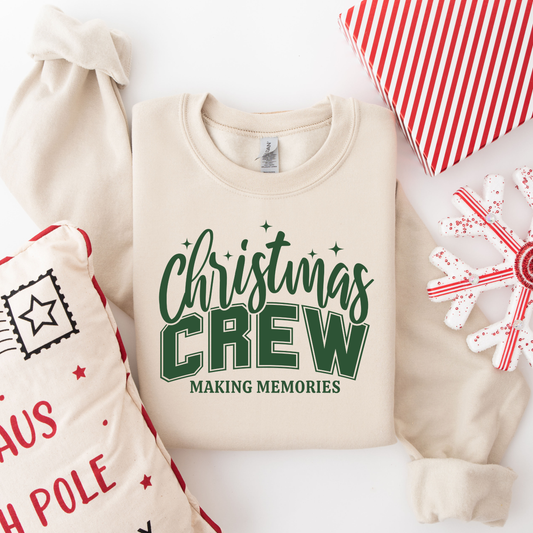 Christmas Crew – Making Memories Natural( green ) Sweatshirt