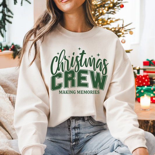 Christmas Crew – Making Memories Natural( green ) Sweatshirt