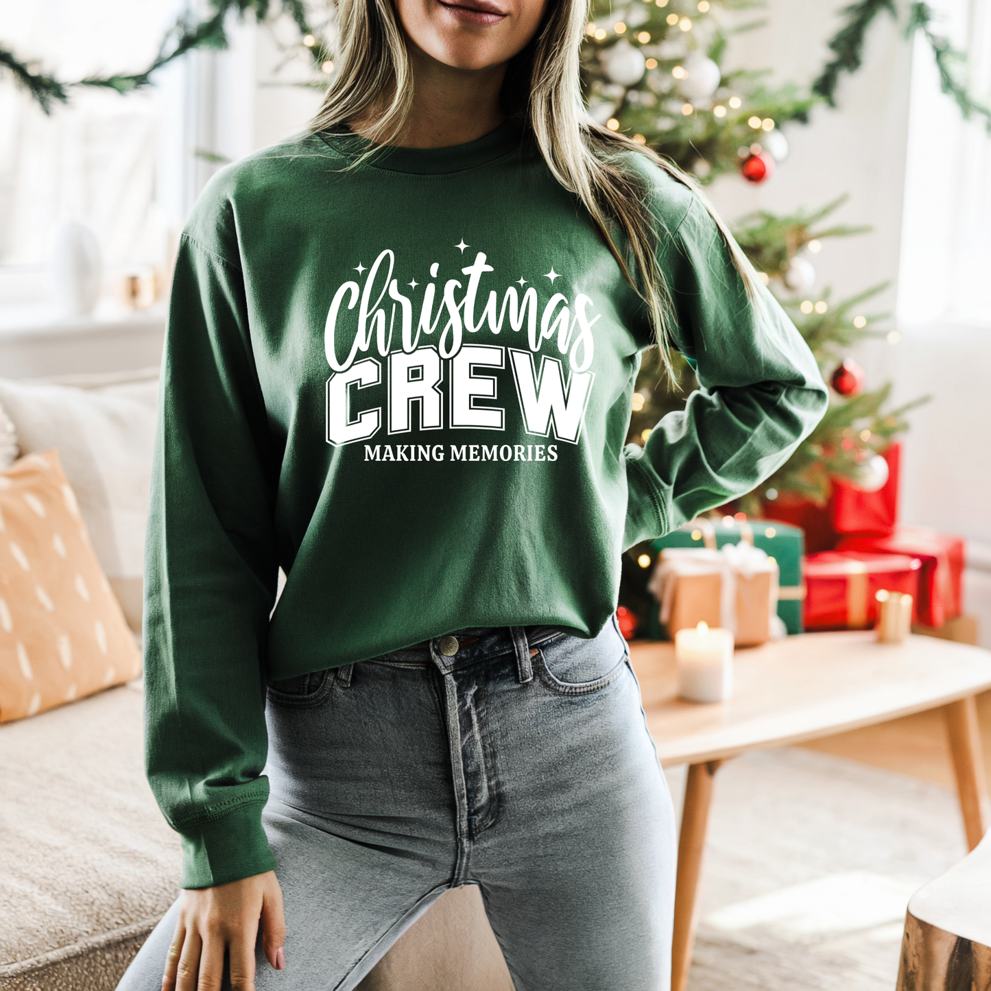 Christmas Crew – Making Memories Natural( red ) Sweatshirt