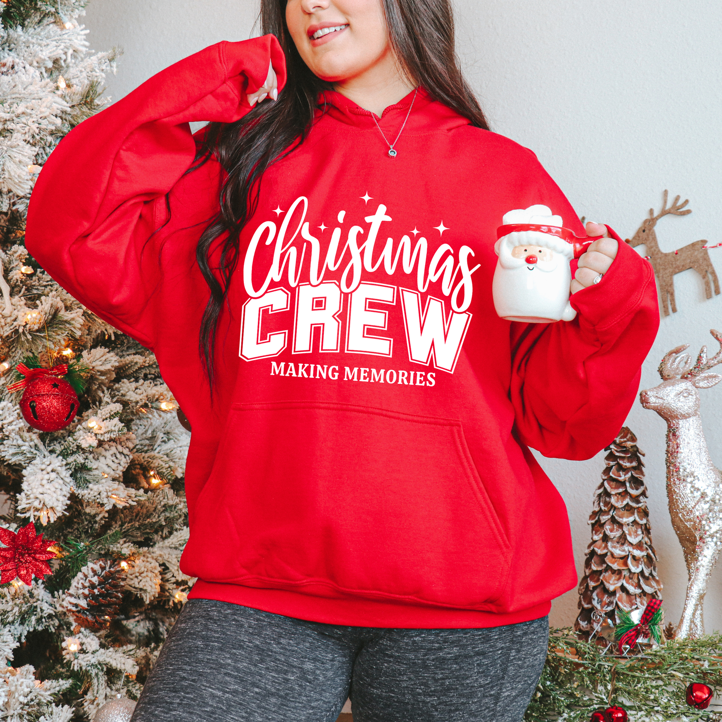 Christmas Crew - Making Memories Red Hoodie