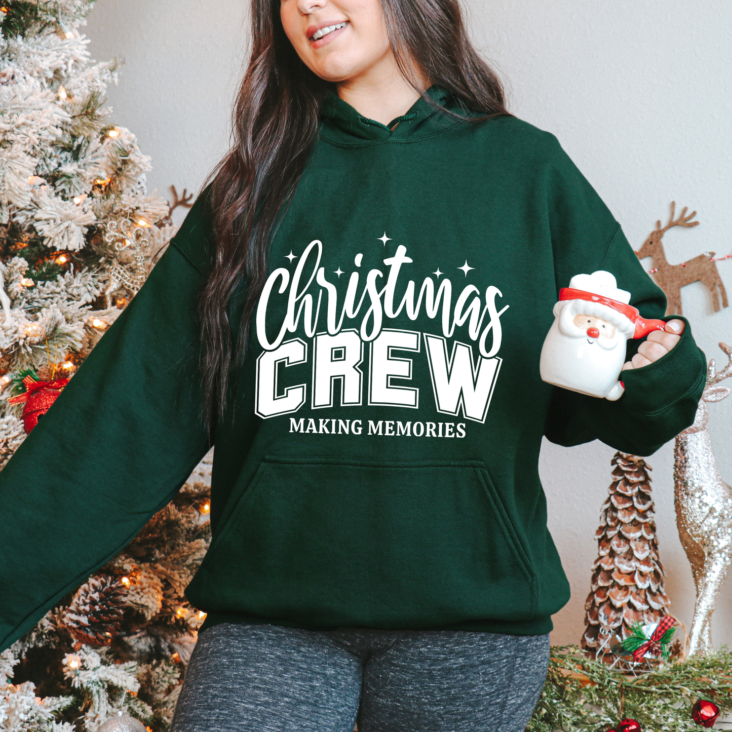 Christmas Crew - Making Memories Red Hoodie