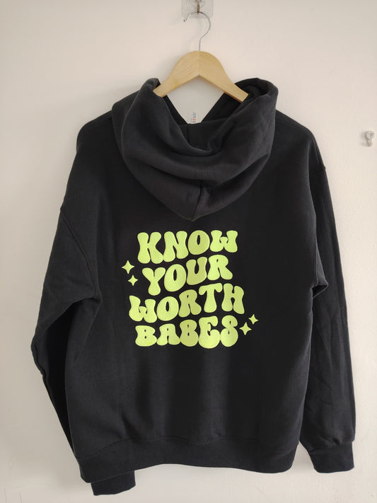 “Know Your Worth, Babes” - now in bold, wearable form.